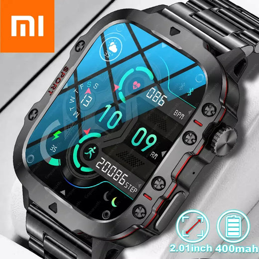 Xiaomi novo robusto militar preto relógio inteligente masculino para android ios 3atm à prova dwaterproof água esporte fitness ai voz smartwatch ao ar livre