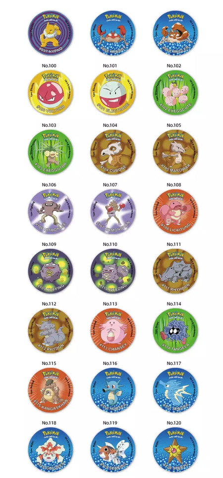 Material acrílico tazos pokemon 1a edição ash ketchum starter pokemon torneiras coleção cartão acrílico pikachu trainer redondo pogs