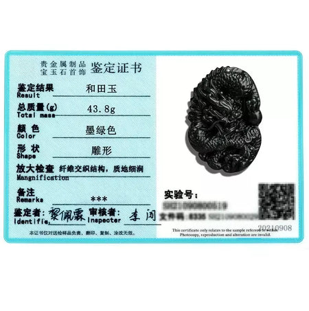 Velho hotan jade ciano pingente jadeite dragão rei marca zodíaco colar dominador masculino mão esculpida jóias presente high-end