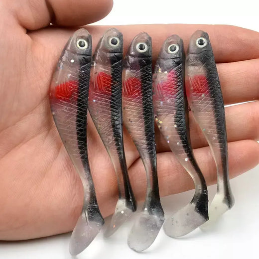 5 pçs/set criatura iscas de pesca vinil isca macia 8.5cm/5.3g predador pesca pique isca de borracha macia acessórios de pesca