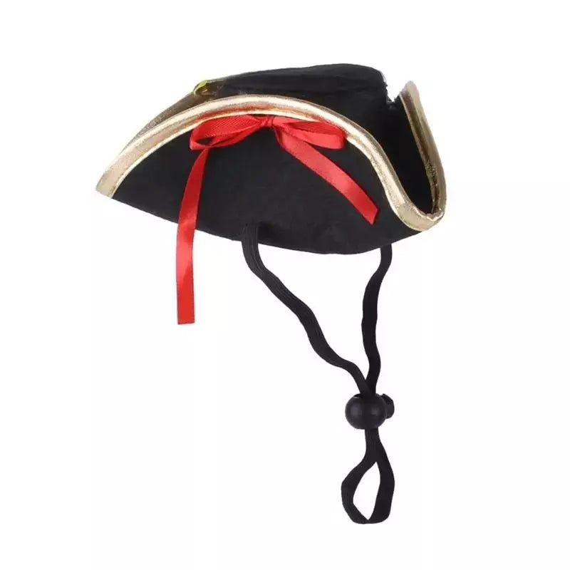 Chapéu engraçado para gatos Capitão Capitão Pirata Dress Fantas Fantas Capéu Pet Christmas Cosplay Capinho quente Cães