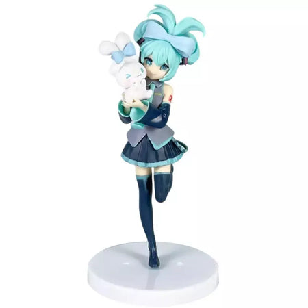 20cm anime hatsune miku x cinnamoroll figura anime periférico modelos colecionáveis decorações decorativas crianças presente kawaii
