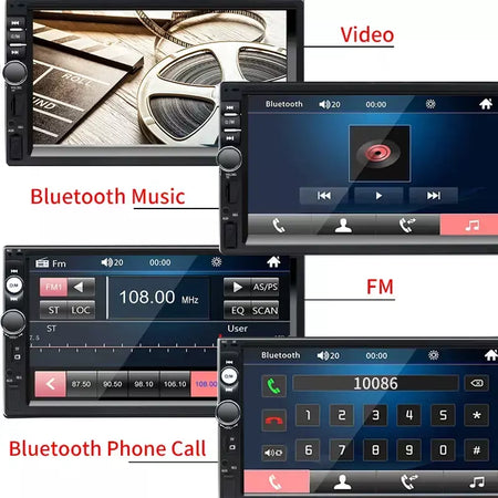 7 Polegada rádio do carro 1 din multimídia mp5 player espelho link tela de toque fm iso potência aux entrada bluetooth usb universal autoradio