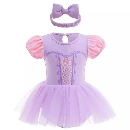 Baby Romper TUTU Vestido Com Headband Infantil Baby Princess Girl Roupas Tamanho 3-18M Cute Design Baby Dress Party Trajes