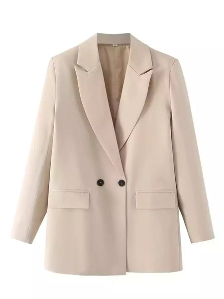 TRAF-Blazer feminino de escritório, preto, bege, cáqui, azul, verde, cinza, casaco de moda, blazers femininos, jaqueta, casacos, 2024