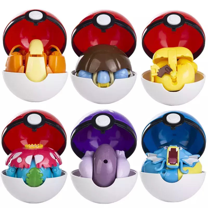 Sobre pokemon anime figura charizard pikachu gyados bolso monstro figura pokeball ação deformação brinquedo modelo crianças presente