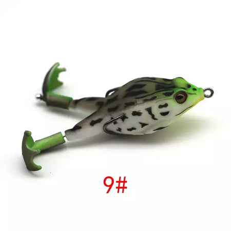 Topwater sapo isca baixo truta iscas de pesca kit conjunto realista prop sapo macio swimbait flutuante com ganchos malhas