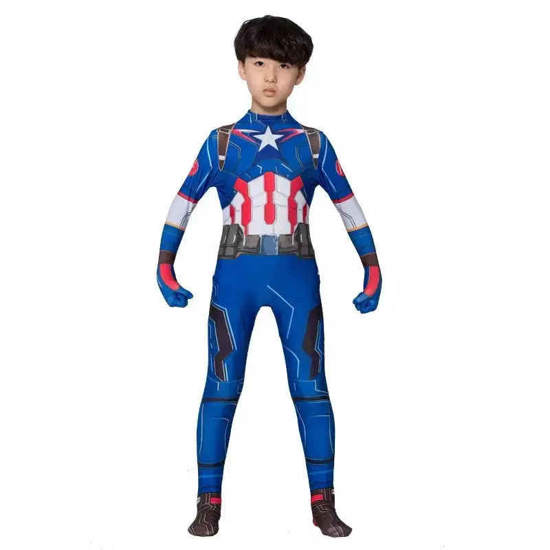 Crianças super-herói spiderman cosplay traje homem de ferro pantera negra zentai macacão bodysuit trajes de festa de halloween para meninos meninas