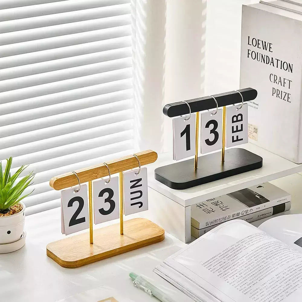 Estilo Minimalista Calendário De Madeira, Sala De Estar e Decoração De Escritório, Modern Desk Acessórios, Simples Home Decor, Artesanato Presente