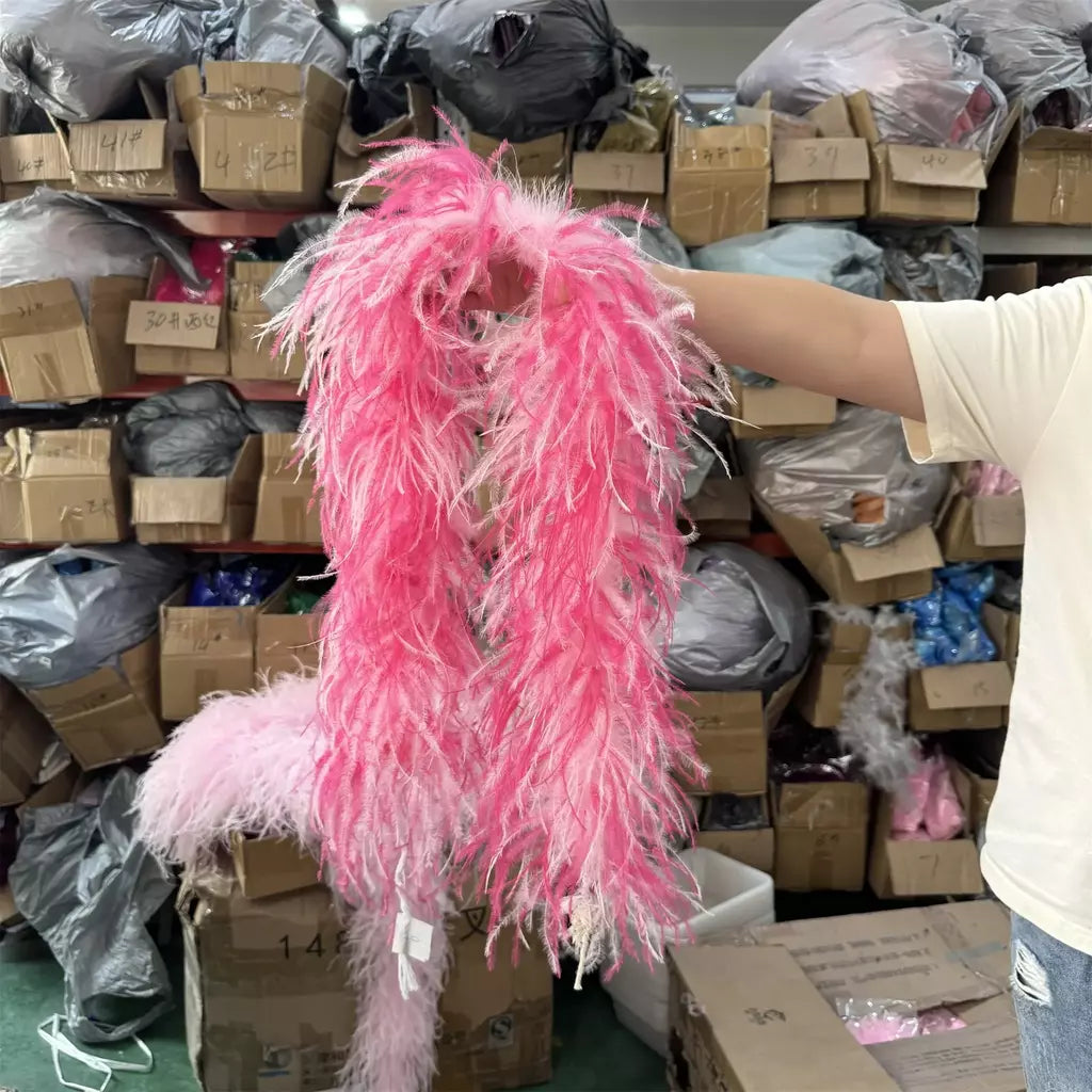 Boa de penas de avestruz arco-íris, 6/10/20 camadas, acessórios de festa fofos para mulheres, halloween, carnaval, cosplay, decoração de casamento, fantasia diy