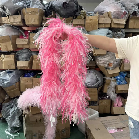 Boa de penas de avestruz arco-íris, 6/10/20 camadas, acessórios de festa fofos para mulheres, halloween, carnaval, cosplay, decoração de casamento, fantasia diy