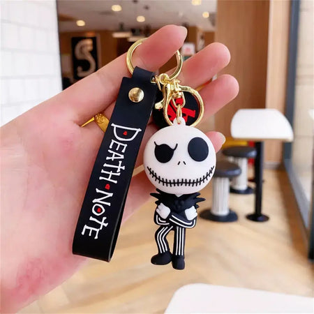 Disney pesadelo antes do natal chaveiro personagem aterrorizante figuras dos desenhos animados bonito chave pingente mochila decorações brinquedo presente