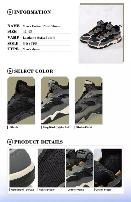 Baasploa inverno homens tênis de couro moda casual à prova dwaterproof água sapatos esportivos para homem de pelúcia quente masculino tênis antiderrapante ao ar livre
