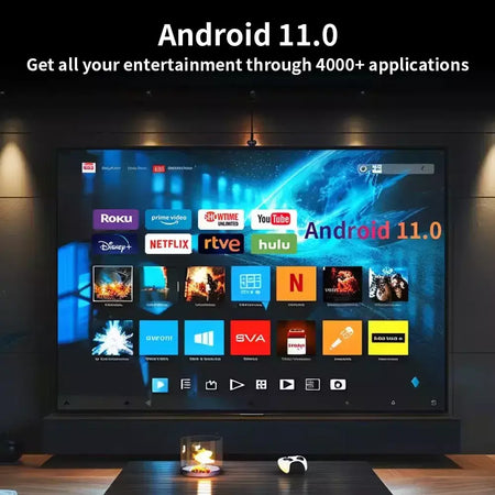Salange P330W Mini Projetor Android 11 280 ANSI 4K 8K 1080P Wifi6 BT5.0 Projetor portátil de cinema em casa Android/IOS Video Theater