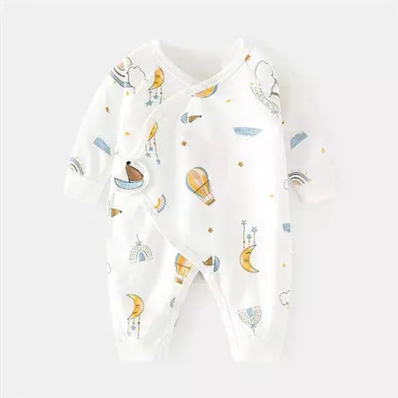 Algodão bebê recém-nascido menina menino macacão impressão infantil macacão casual roupas recém-nascidos para meninas meninos primavera outono roupas novo 0-6m