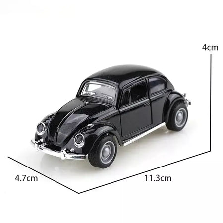 (Ensacado) 1:8 besouro clássico fofo, modelo de carro de liga, veículo simulado, carro de liga infantil, modelo de brinquedo de menino, enfeites de carro