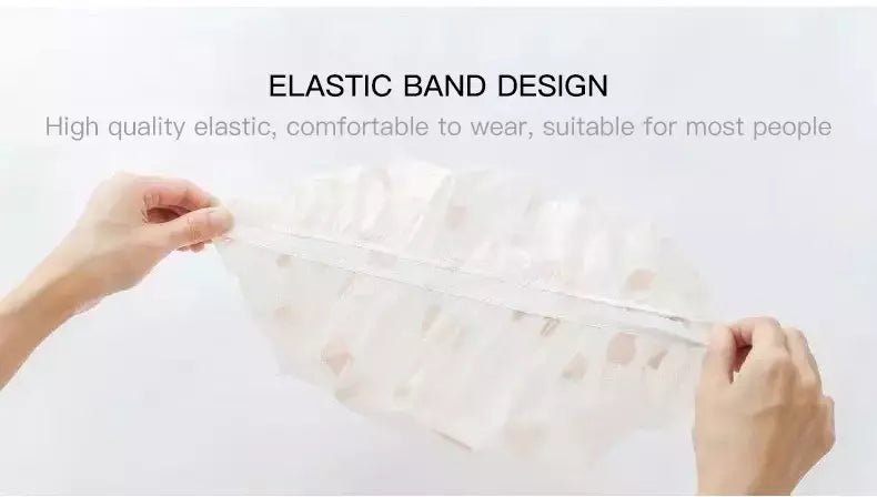 Touca de banho impermeável para mulheres e homens, tampa de cabelo seco, banho, anti-óleo, fumaça, cuidados com os cabelos, casa, 5pcs