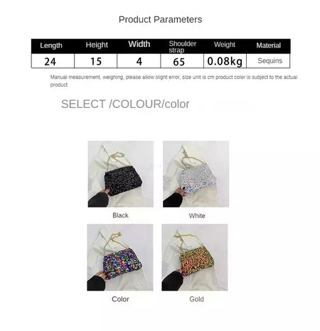 Lantejoulas crossbody saco de corrente simples ins cor sólida lantejoulas bolsa de ombro axilas bolsa de telefone noite sacos de embreagem bolsa