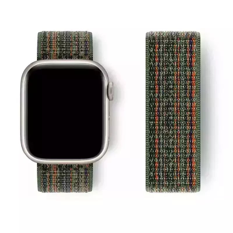 Pulseira Esportiva de Nylon para Apple Watch, Pulseira Nike, Pulseira Loop, iWatch 9, 8, 7, 6, 5, se2, Ultra 2, 45mm, 44mm, 41mm, 42 milímetros, 38 milímetros, 49 milímetros