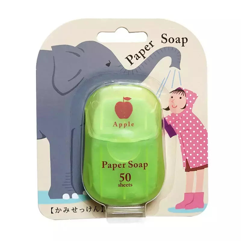Portátil Descartável Sabão Caixa De Papel, Viagem Lavar A Mão, Banho Limpo, Scented Slice Sheets, Mini Papel Sabão, Fontes Do Banheiro, 50Pcs