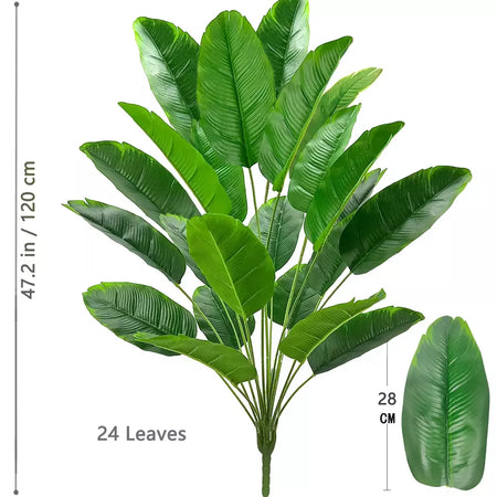 65-125cm/47.2in grande palmeira tropical falso banana planta folhas toque real strelitzia reginae planta de plástico para casa jardim