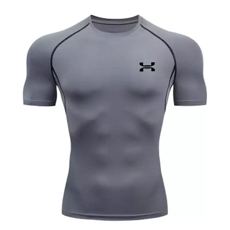 Camisa respirável Rashguard de compressão masculina, ajuste seco, camiseta esportiva MMA Fitness Gym, camisa de corrida, alta qualidade