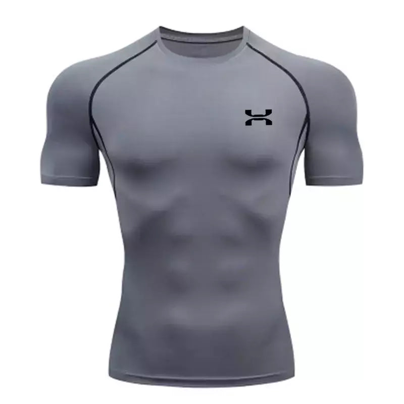 Camisa respirável Rashguard de compressão masculina, ajuste seco, camiseta esportiva MMA Fitness Gym, camisa de corrida, alta qualidade