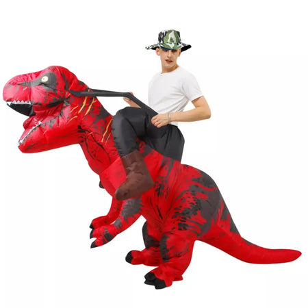 Adulto trajes de dinossauro inflável halloween anime festa cosplay disfraz purim mascote listrado role play roupas para homem mulher