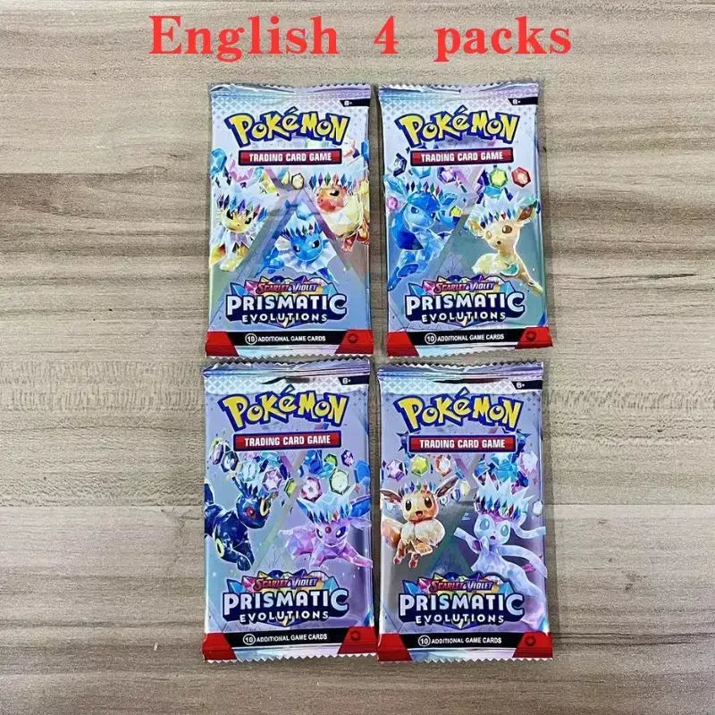 Evolutions prismáticas 360 peças cartão pokemon viagem juntos coroa stellar 151 ultra prisma inglês impulsionador cartão de transação de batalha