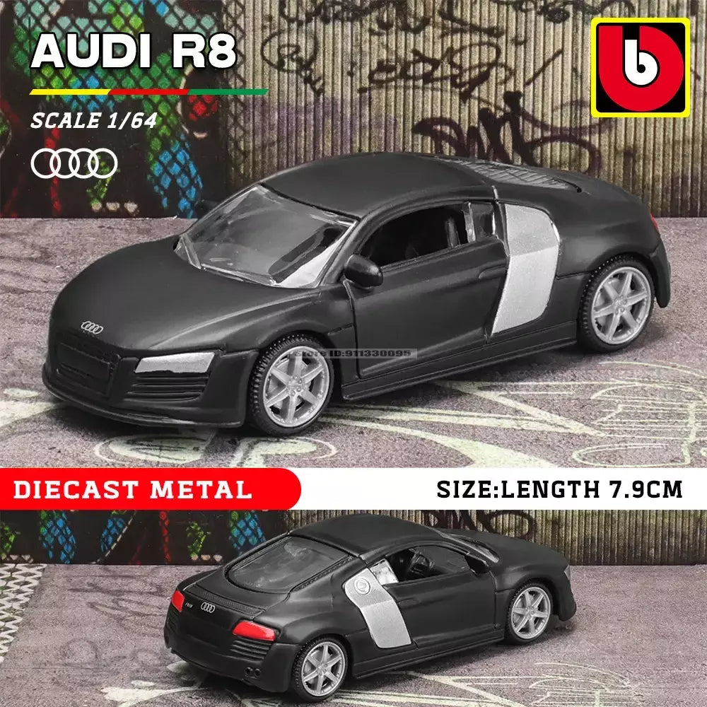 Bburago 1:64 ônibus volkswagen porsche ford mustang audi bmw liga carro de luxo fundição modelo de carro brinquedo coleção presente