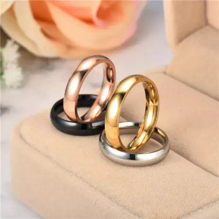 Anel de titânio simples de 6mm, feminino, masculino, evita alergias, alto polimento, anéis de casamento, aço inoxidável, casal, joias de dedo, presentes