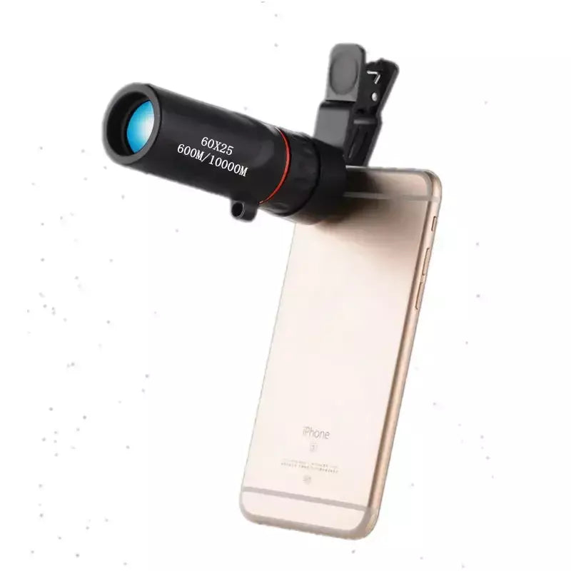 Telescópio monocular hd 2000x24, mini telescópio portátil para celular com suporte para acampamento ao ar livre, caça, observação de pássaros