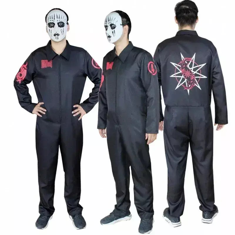 Aboutcos-mono Slipknot para homem, fantasia sem máscara para festa de Halloween, novidade