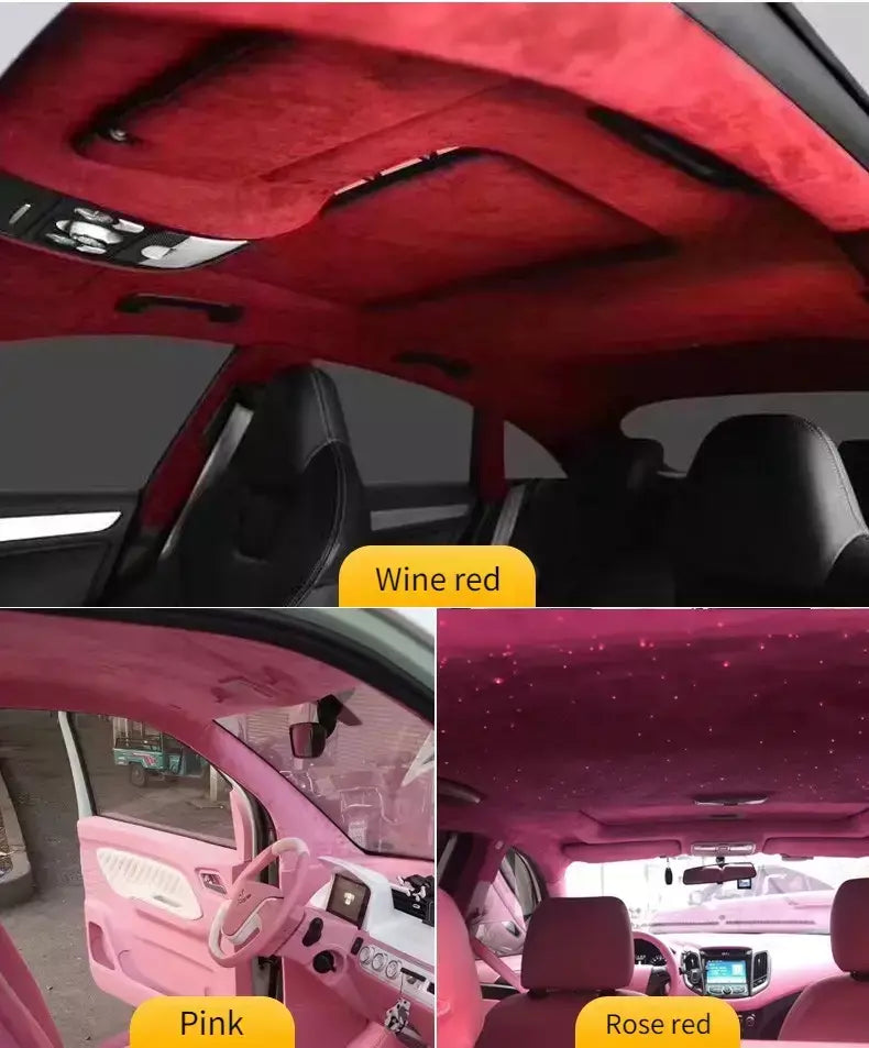 Tecido de camurça autoadesivo elástico de 4 lados pelo metro para modificação interior do carro estofamento contador costura pano wearable