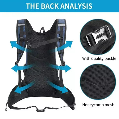 Caminhadas mochila impermeável poliéster resistente ao desgaste das mulheres dos homens trekking mochila em camadas saco de armazenamento esporte para exercício fitness