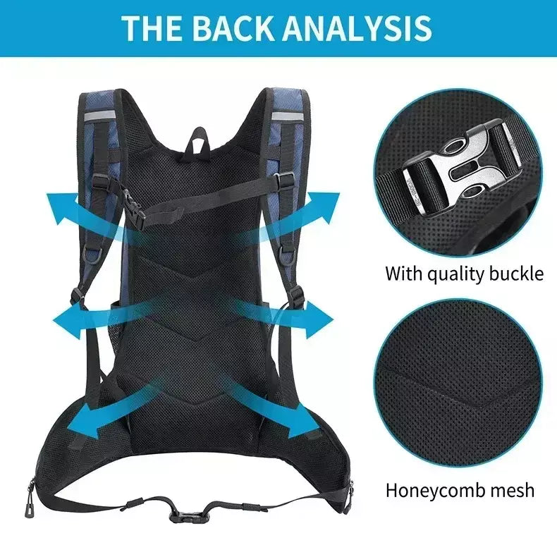 Caminhadas mochila impermeável poliéster resistente ao desgaste das mulheres dos homens trekking mochila em camadas saco de armazenamento esporte para exercício fitness