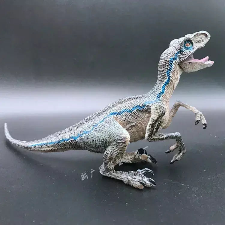 Novo quente 22cm x 5cm x 9cm azul velociraptor jurassic world caído reino jurassic park 5 figura de ação brinquedos presente de natal zlj2