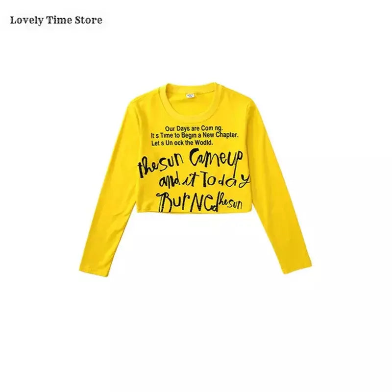 Meninas hip hop letras colheita topo graffiti joggers calças crianças k-pop roupas de dança de rua conjunto crianças menina grupo streetwear traje