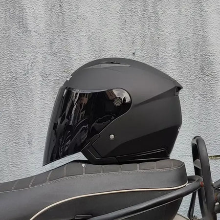 Homens motocicleta metade capacetes lente dupla scooter moto capacete casco aldeia equitação capacete de moto motocross capacetes-JIEKAI