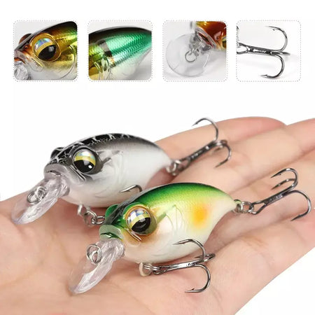 38mm 8g topwater mini crankbait isca de pesca flutuante wobbler isca dura artificial para pique walleye baixo plástico swimbait enfrentar