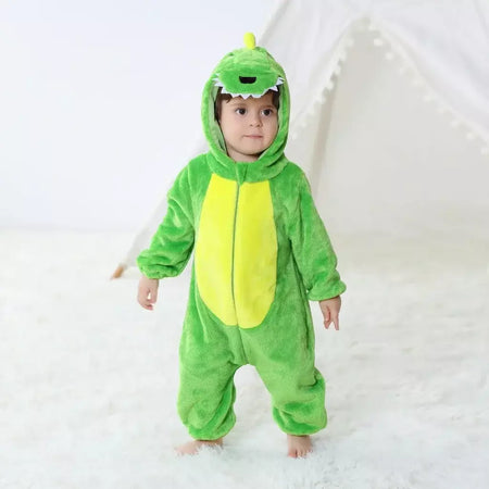 Bebê unissex macacão kigurumi infantil bonito ponto dinossauro animal macacões recém-nascidos dos desenhos animados pijamas para crianças meninos meninas natal