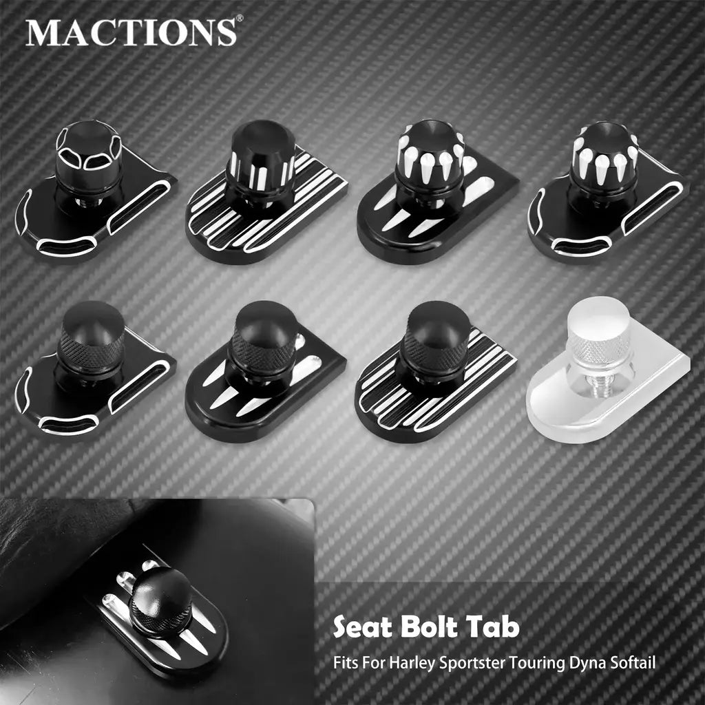 Universal motocicleta traseiro fender assento parafuso porca guia kit de montagem botão capa para harley dyna sportster xl touring flhr softail