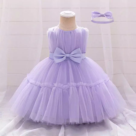 Elegante vestido de tule para meninas, bebê infantil, 1st Birthday, Vestidos de batismo, Kids Wedding Party, Toddler Clothes, Verão