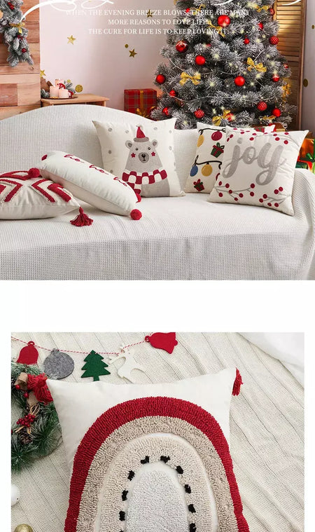 Ano novo, natal, travesseiro, pelúcia, outono e inverno, sala de estar, sofá, travesseiro, quarto modelo, casa de família, almofada, fronha