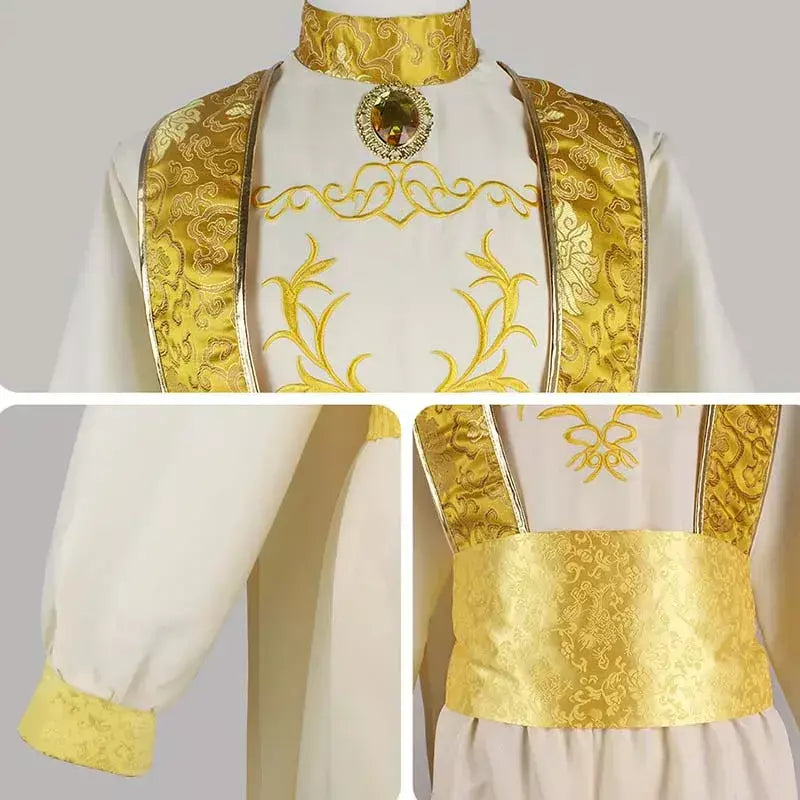Adulto árabe príncipe cosplay traje conto de fadas magia maravilhosa lâmpada árabe príncipe roupas para o desempenho palco do dia das bruxas