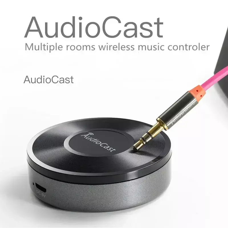 AudioCast M5 2.4GHz Sem Fio WiFi Música Áudio Streamer Receptor Adaptador DLNA Airplay Para Spotify Suporte Multi-Room Streams