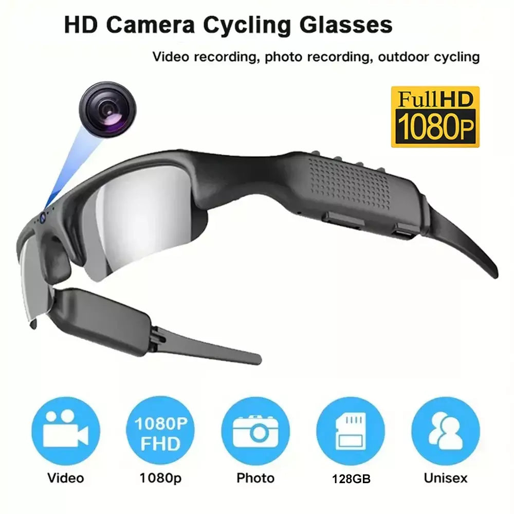 1080p hd óculos wifi câmera ao ar livre bicicleta motocicleta proteção de segurança óculos de sol câmera de vídeo lente polarizada esportes cam