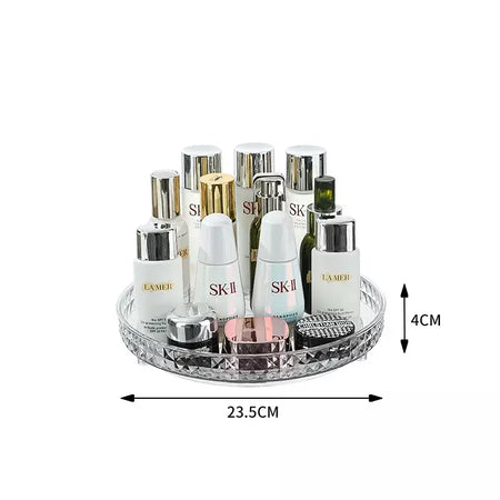 360 ° Rack giratório para cosméticos, prateleira para banheiro, grande capacidade, perfume, aromaterapia, cuidados com a pele, organizador de armazenamento de produtos