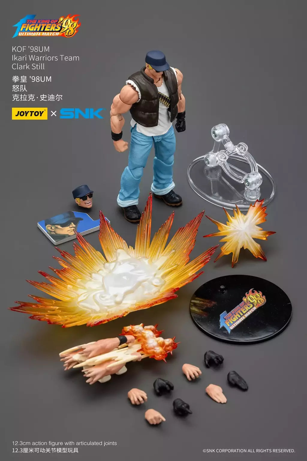 Joyotoy original rei dos lutadores 98um figura de ação kof 98um ikari guerreiros equipe herói 1/18 jogo estatueta modelo brinquedos personalizados
