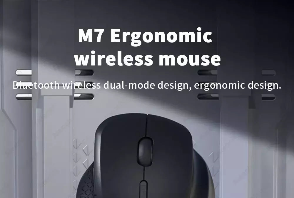 Dual Mode Mouse de Computador Sem Fio, 1600 DPI, Recarregável, Ergonômico, Bluetooth, Laptop, Notebook, iPad, Tablet, Mac, Chromebook